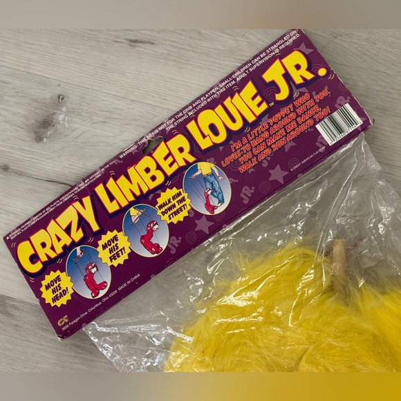 Crazy Limber Louie Jr Marionett NIB one available in  yellow color - Picture 3 of 3